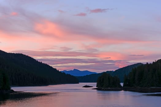 Twilight on the Inside Passage near Sitka, Alaska