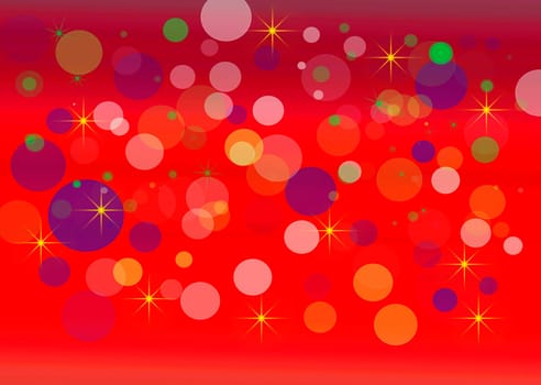 The bokeh red and blue lights background