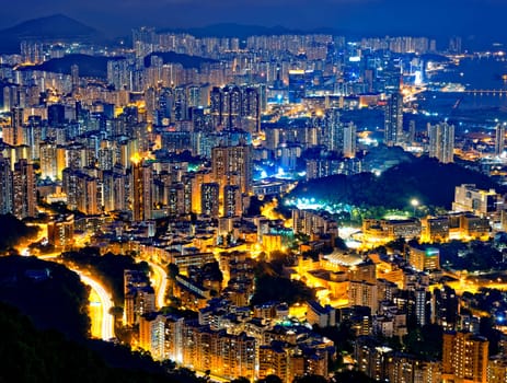 Hong Kong Modern City at night