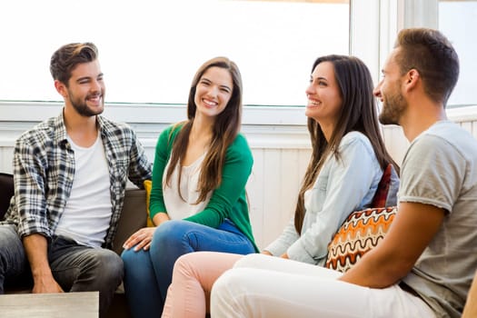 Group of friends meeting In the local Coffee Shop