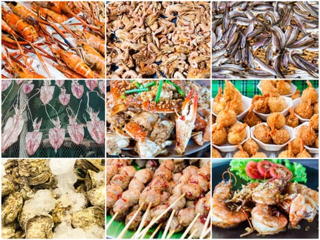 Photo collage of Sun Dried Thai Seafood