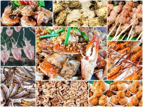 Photo collage of Sun Dried Thai Seafood
