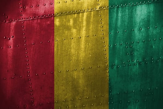 metal texutre or background with guinea flag