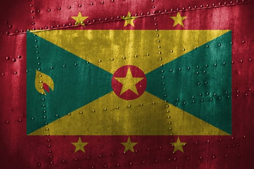 metal texutre or background with grenada flag