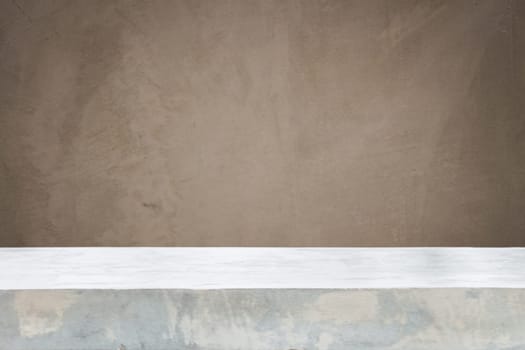 Concrete table top with gray concrete texture background with filter