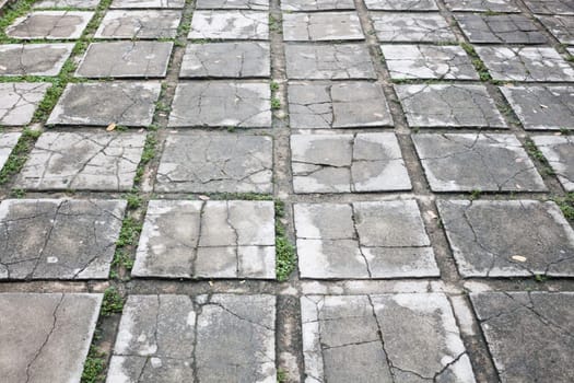 Concrete bricks path walk way, stock photo