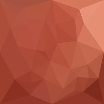 Low polygon style illustration of a burnt sienna orange abstract geometric background.