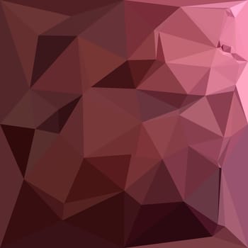 Low polygon style illustration of antique ruby abstract geometric background.
