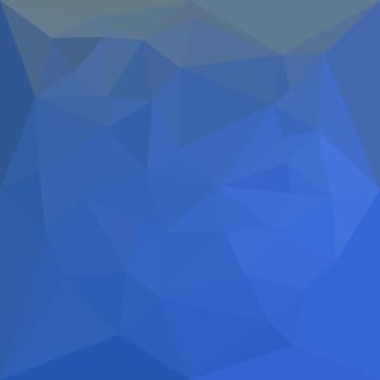Low polygon style illustration of a deep skyblue abstract geometric background.