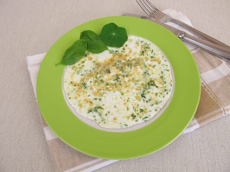 Protein omelette with fresh herbs