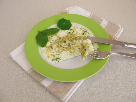 Protein omelette with fresh herbs