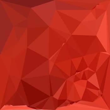 Low polygon style illustration of an american rose red abstract geometric background.
