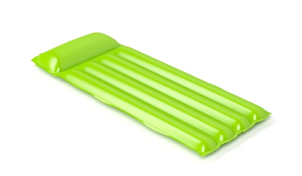 Floating pool mattress on white background
