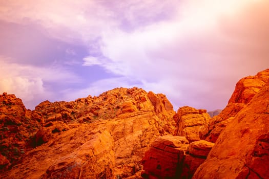 Valley of Fire State Park is the oldest state park in Nevada, USA and was designated as a National Natural Landmark in 1968.
