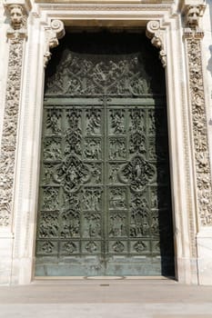 The Milan Cathedral or Duomo di Milano is the gothic cathedral church of Milan