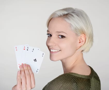 Woman with Aces