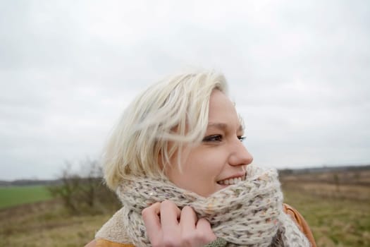 Woman with scarf