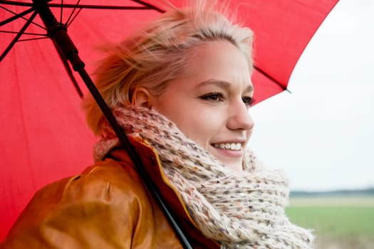 Woman with umbrella