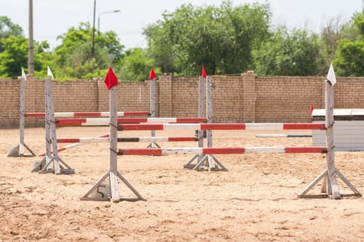 Barriers to stage equestrian competitions in show jumping style