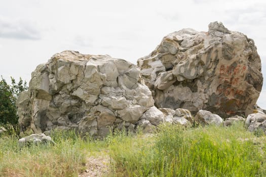 Fossils ears mountain in Kamyshin Volgograd region