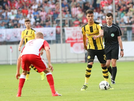 Test match Hallescher FC against Borussia Dortmund on 23.08.2016 in the Erdgas Sportpark Halle/Saale