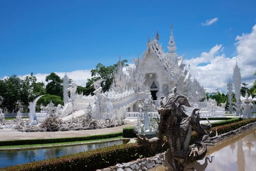 White Temple near Chiang Rai,Thailand,destination of many tourists Wat Rong Khun