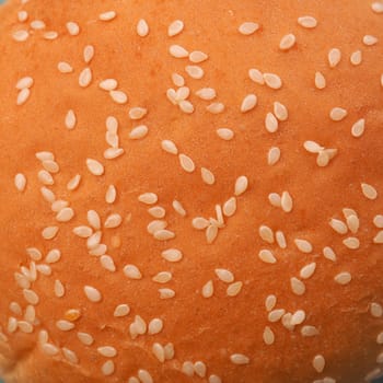 Texture of a sesame roll using as food background