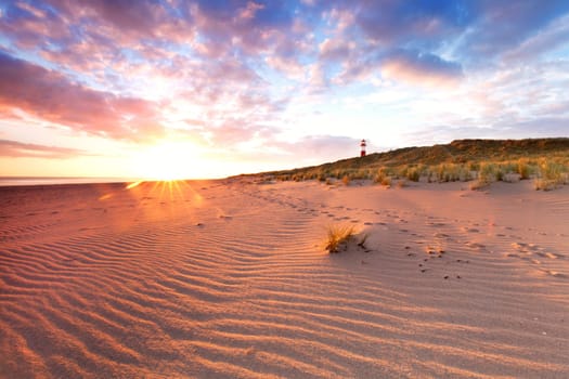 Lighthouse Sylt at sunrise