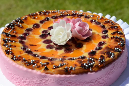 Fruity wedding cake