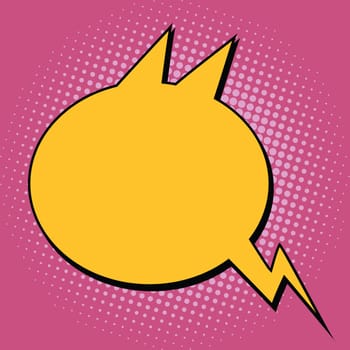 Comic bubble silhouette animal monster pop art retro vector illustration
