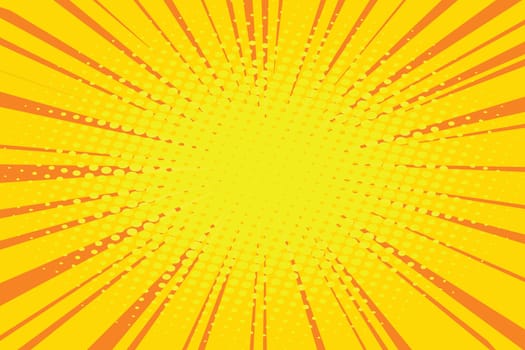 The sun comic book retro background pop art retro vector illustration