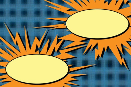 comic book dialogue bubbles explosion pop art retro vector illustration