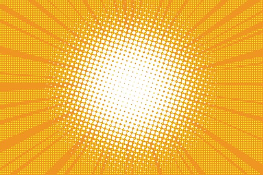 The sun comic book retro background pop art retro vector illustration