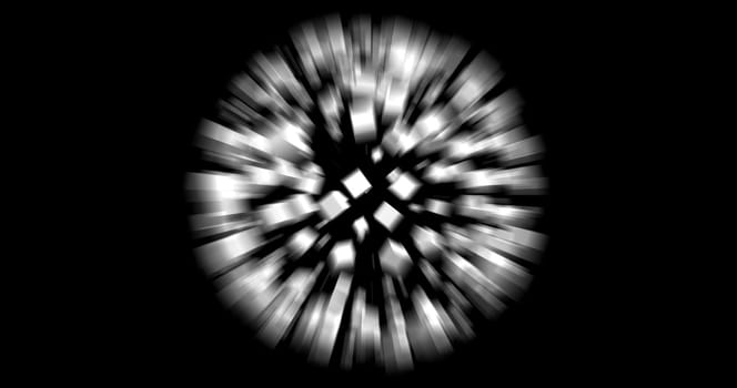 (8K)The 3D rendering of white cubes isolated with black background