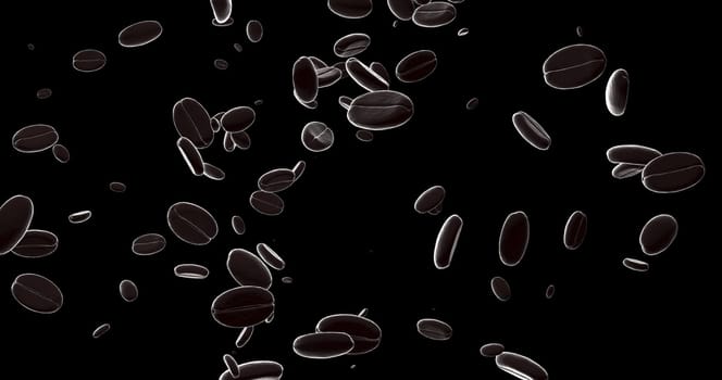 The 3d rendering roasted coffee beans, can be used as a background