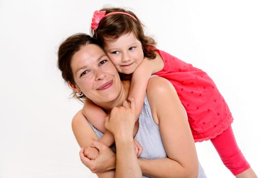 mother and daughter having fun together