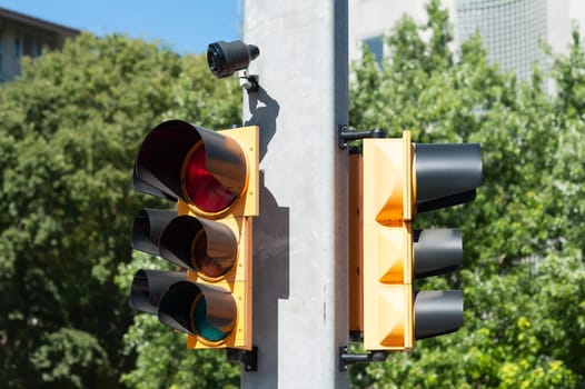 Traffic light with buzzer for walkway of the blind