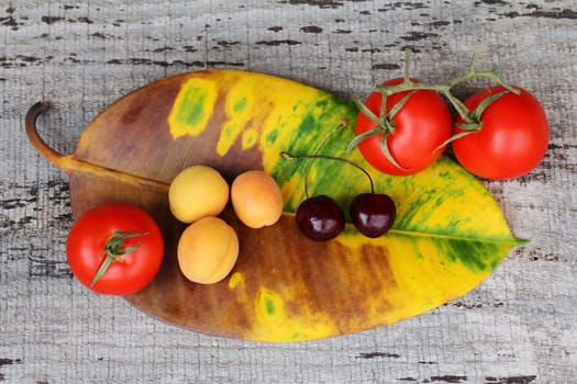 Healthy fruits and vegetables. Fruits and vegetables are delicious and healthy