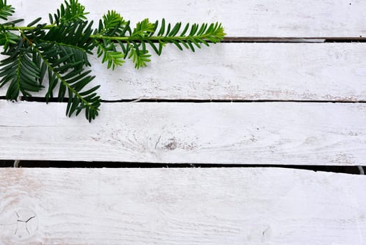 Christmas stars natural decoration on white wood background
