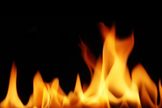 fire flames on a black background