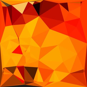 Low polygon style illustration of a cadmium yellow abstract geometric background.