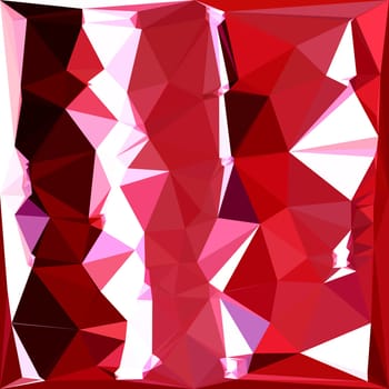 Low polygon style illustration of a barn red abstract geometric background.