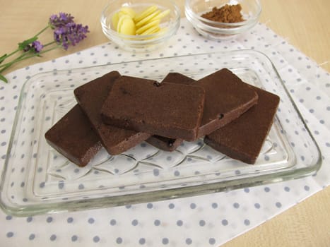 Vegan carob chocolate with cocoa butter