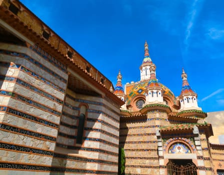 View of beautiful church Lloret de Mar, Catalonia, Spain.