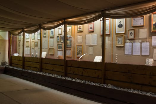 Taman, Russia - March 8, 2016: Inside view of the museum in memory of the great Russian poet of stay MY Lermontov's Taman in September 1837