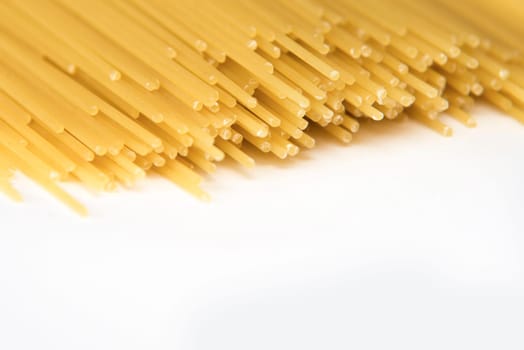 bunch of spaghetti on white background
