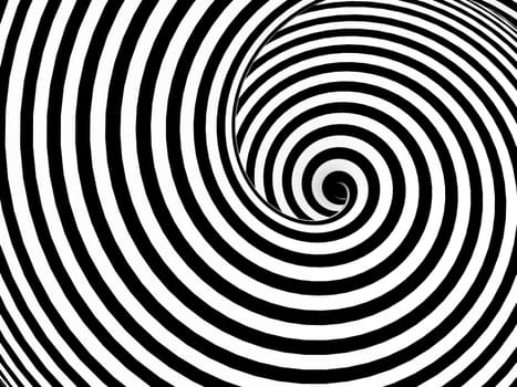 Abstract black and white tunnel