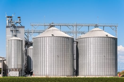 Agricultural Silo - Building Exterior, Storage and drying of grains, wheat, corn, soy, sunflower