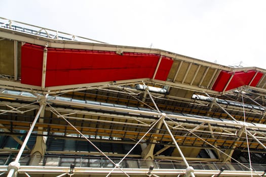 The Centre Pompidou in Paris designed in the style of high-tech architecture