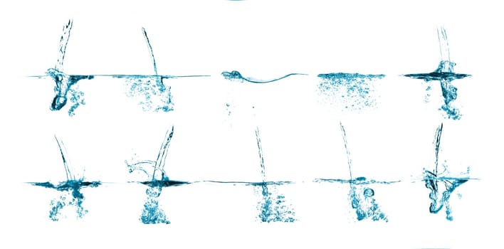 conceptual splashing water or beverage, ocean or a river